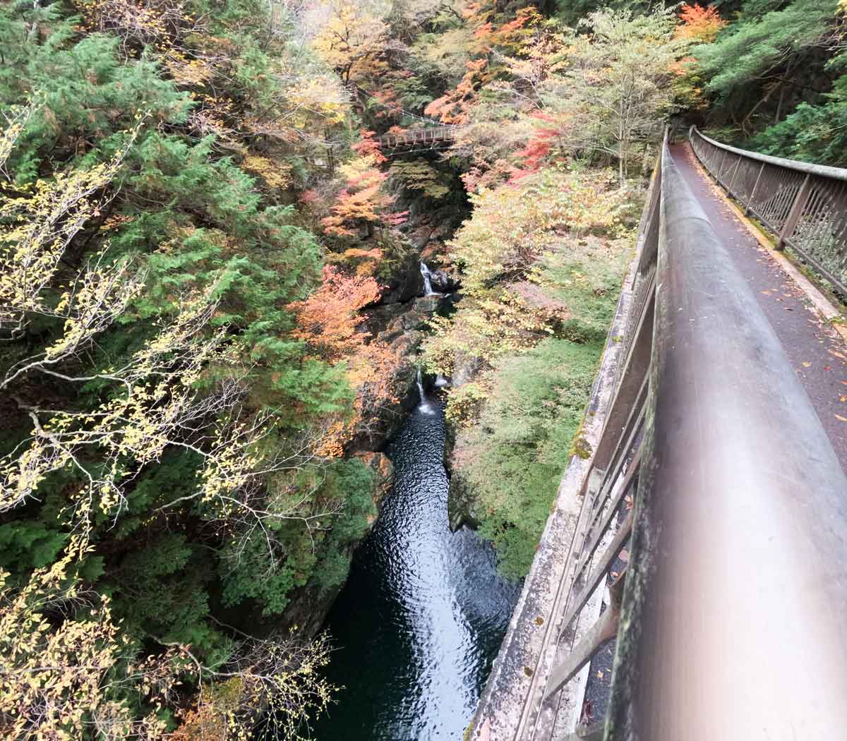 みたらい渓の滝2段目と3段目