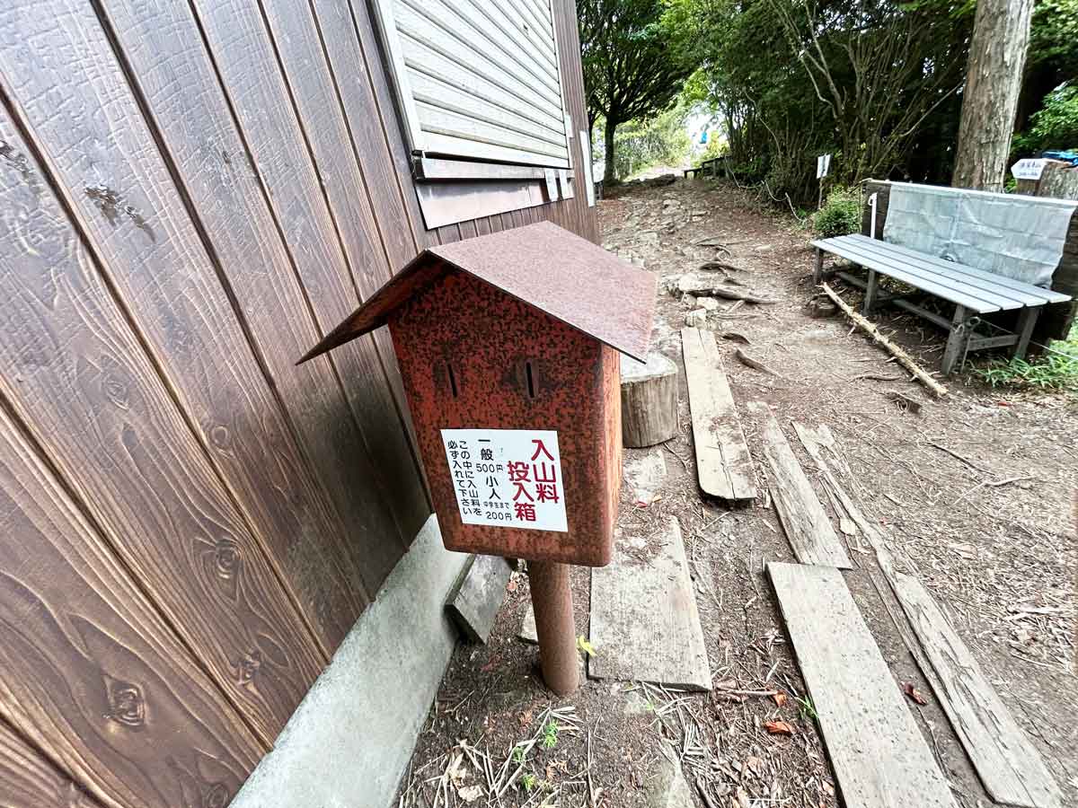 入山料(500円)備え付けのポスト