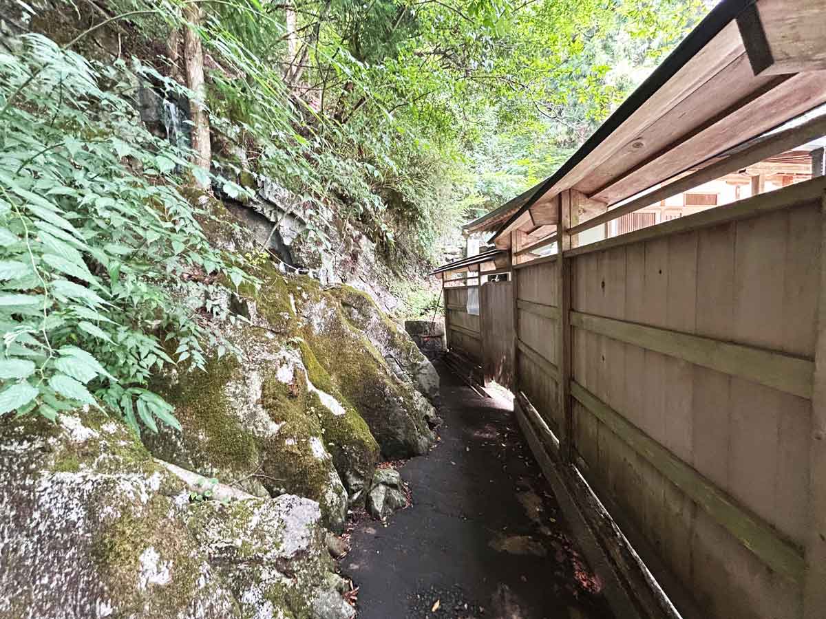 滝へと近づく通路です