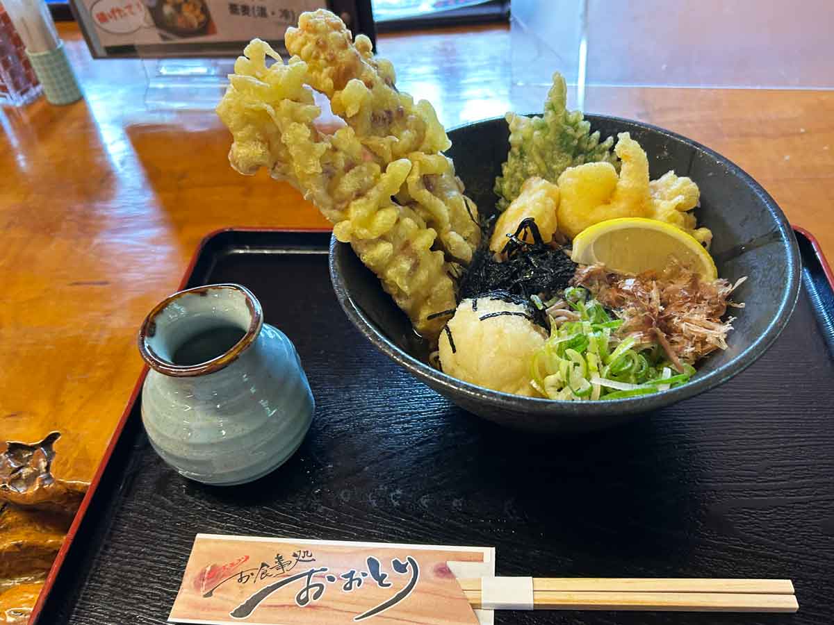 ちく天おろし・香ばしい薬味とお蕎麦